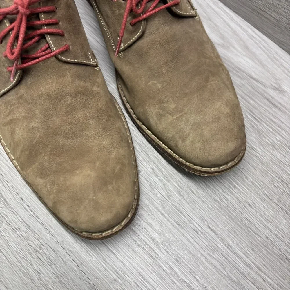 Cole Haan x NikeAir Leather Suede Oxford Dress Shoes Men’s 8.5M Brown Red Laces